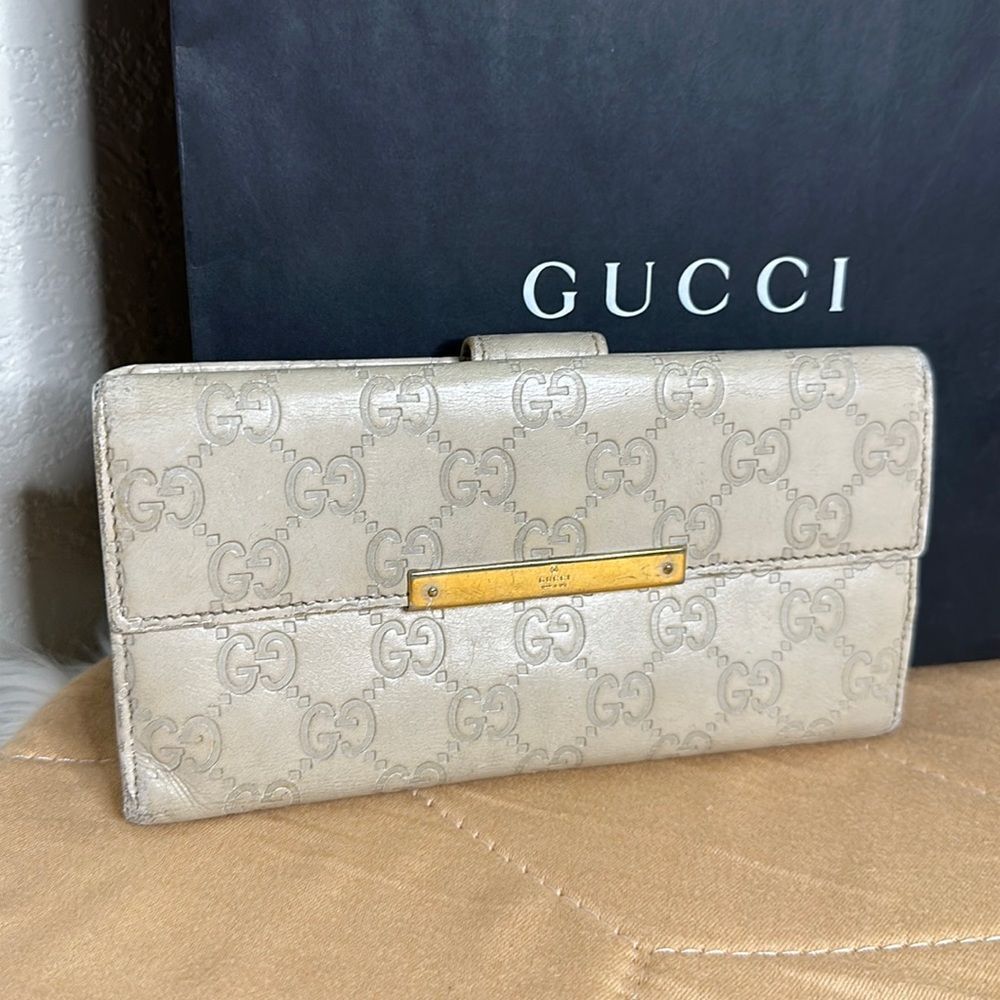 💯Authentic Guccissima Long Wallet🍀